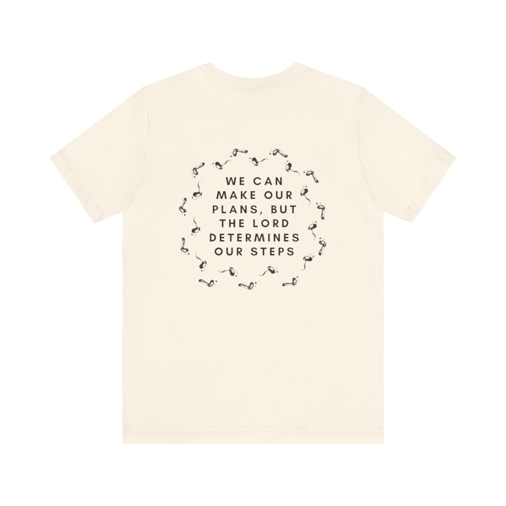 Proverbs 16:9 Tee (Black Text)