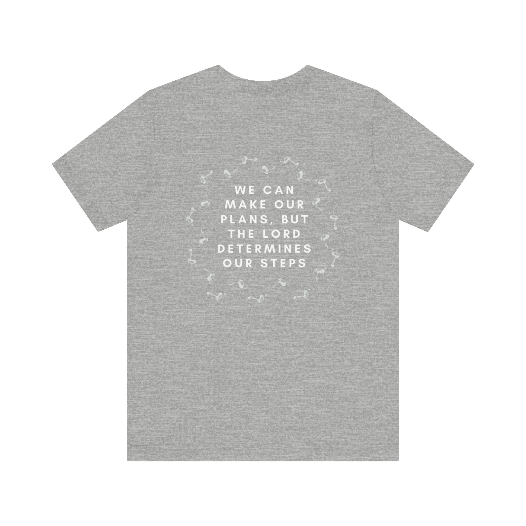 Proverbs 16:9 Tee (White Text)