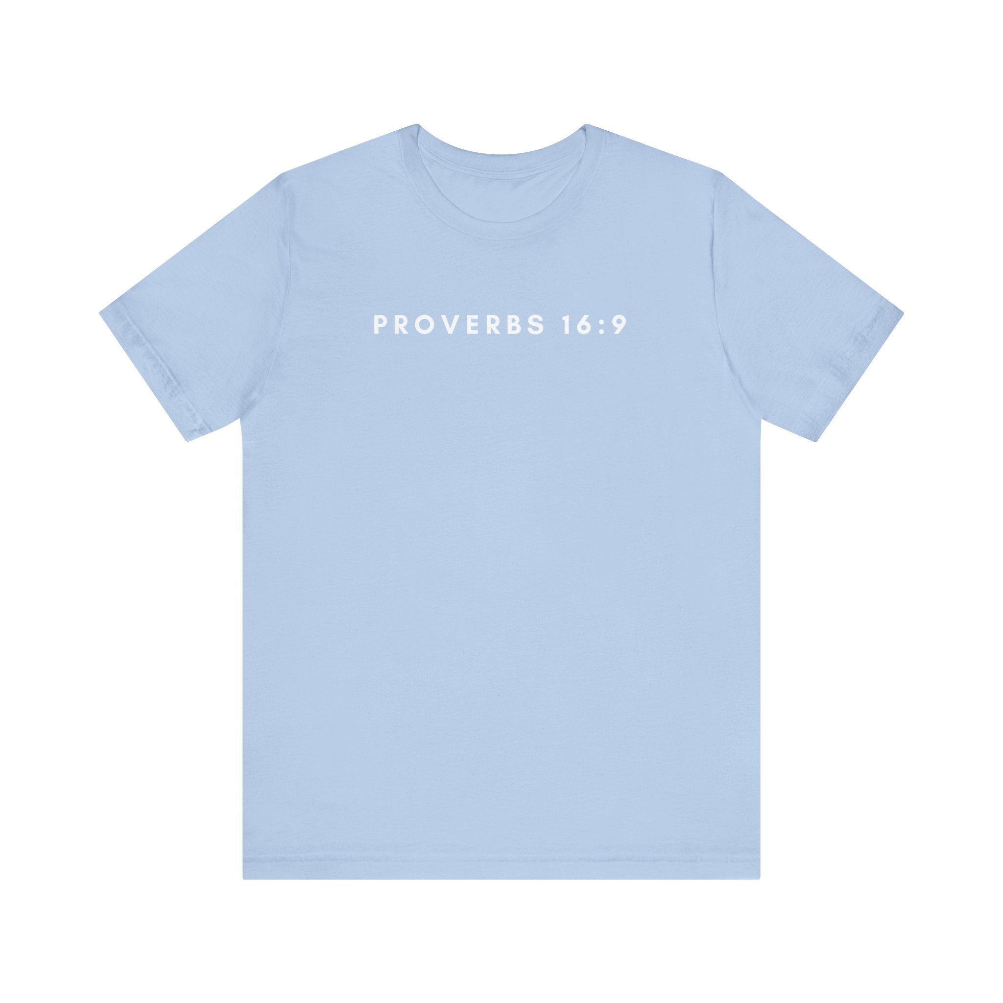 Proverbs 16:9 Tee (White Text)