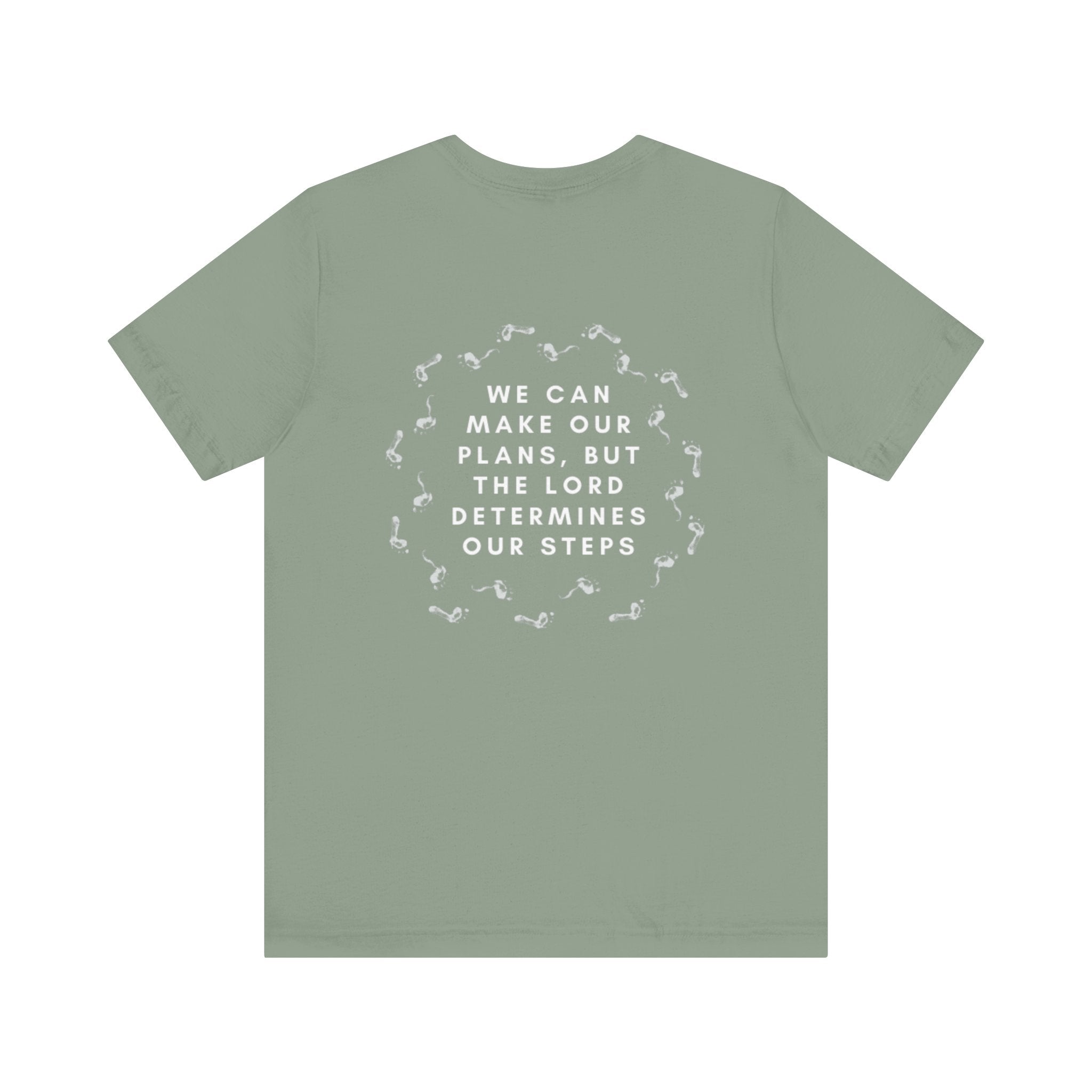 Proverbs 16:9 Tee (White Text)