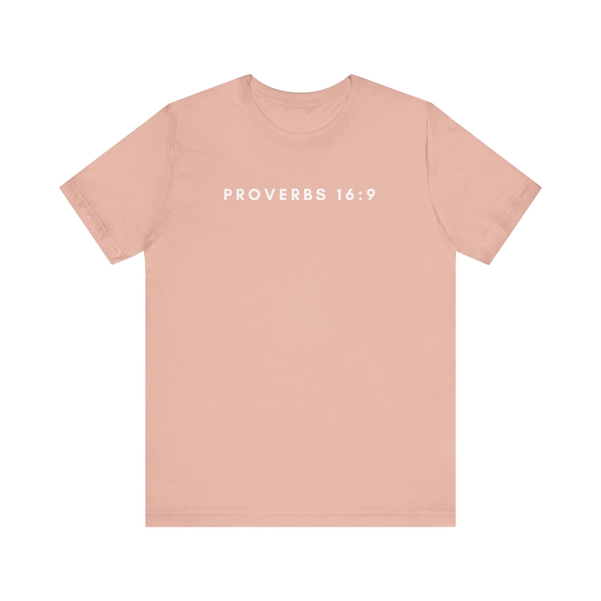 Proverbs 16:9 Tee (White Text)