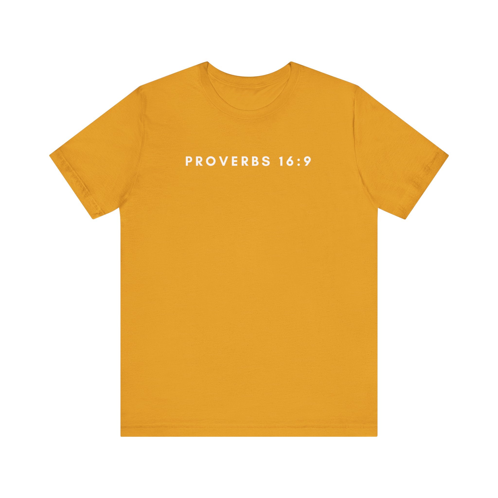 Proverbs 16:9 Tee (White Text)