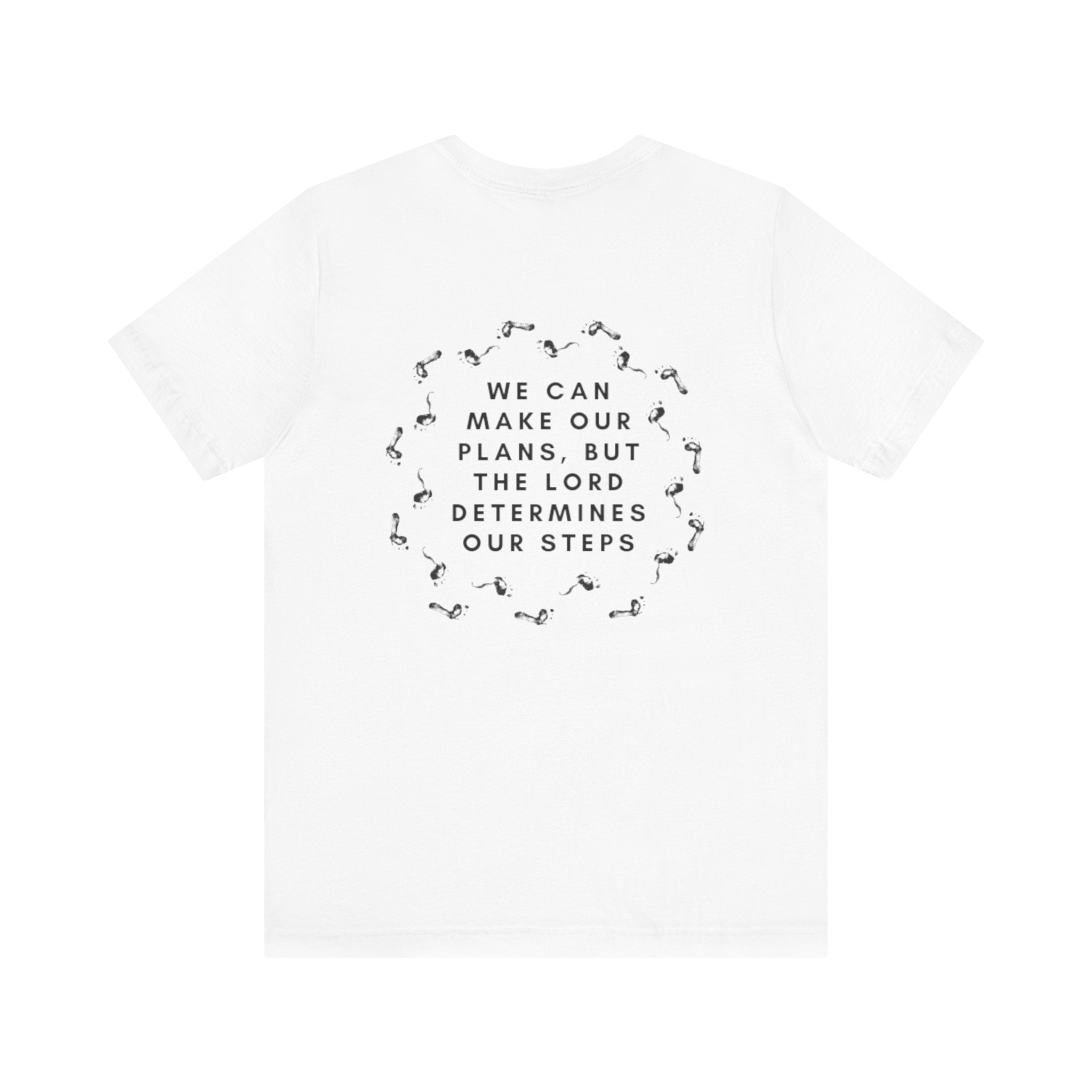 Proverbs 16:9 Tee (Black Text)