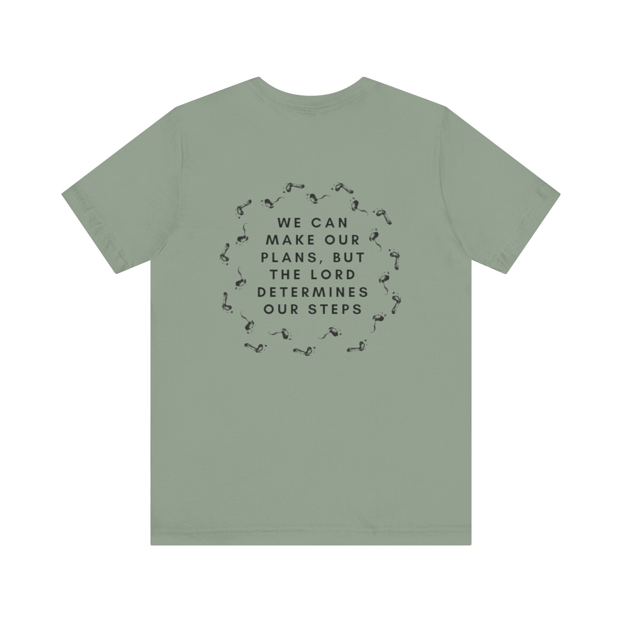 Proverbs 16:9 Tee (Black Text)