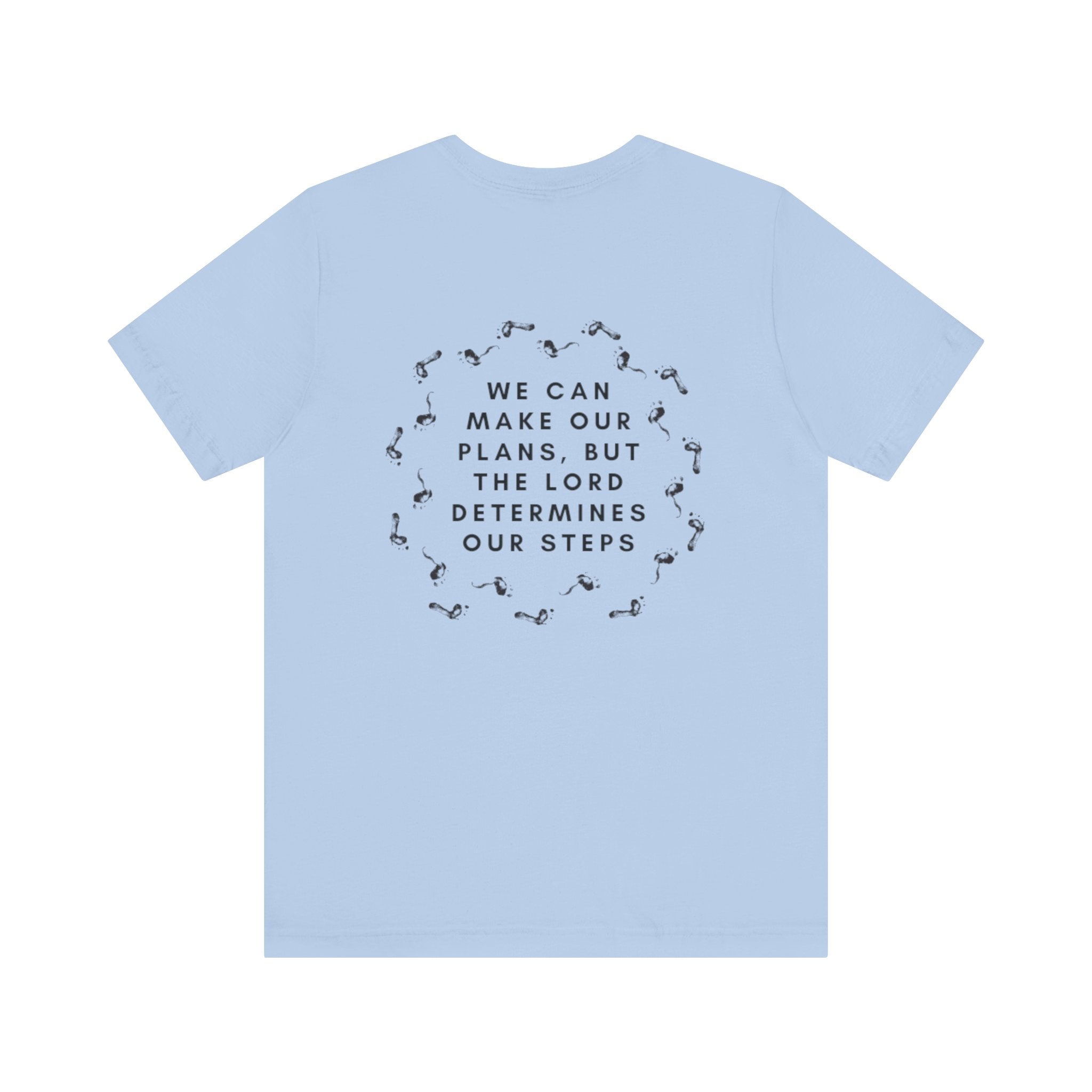 Proverbs 16:9 Tee (Black Text)
