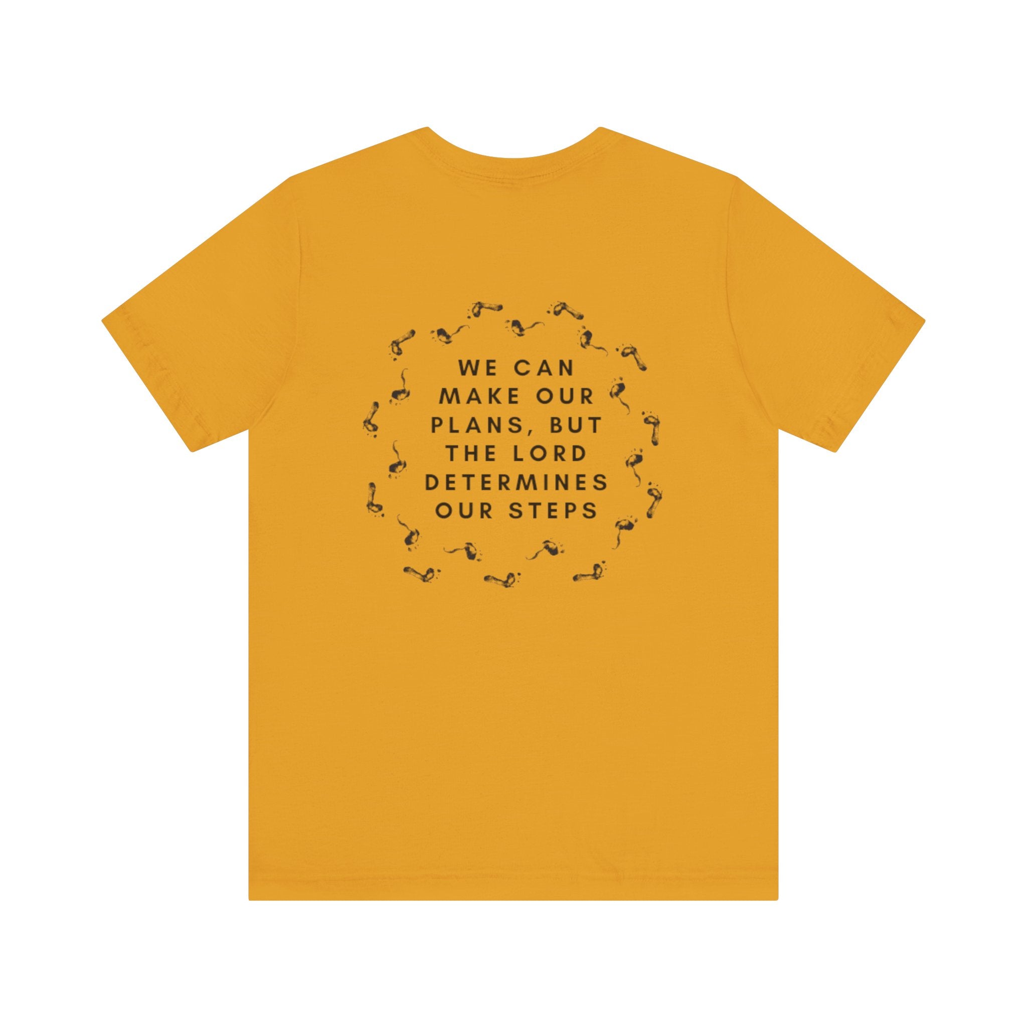 Proverbs 16:9 Tee (Black Text)