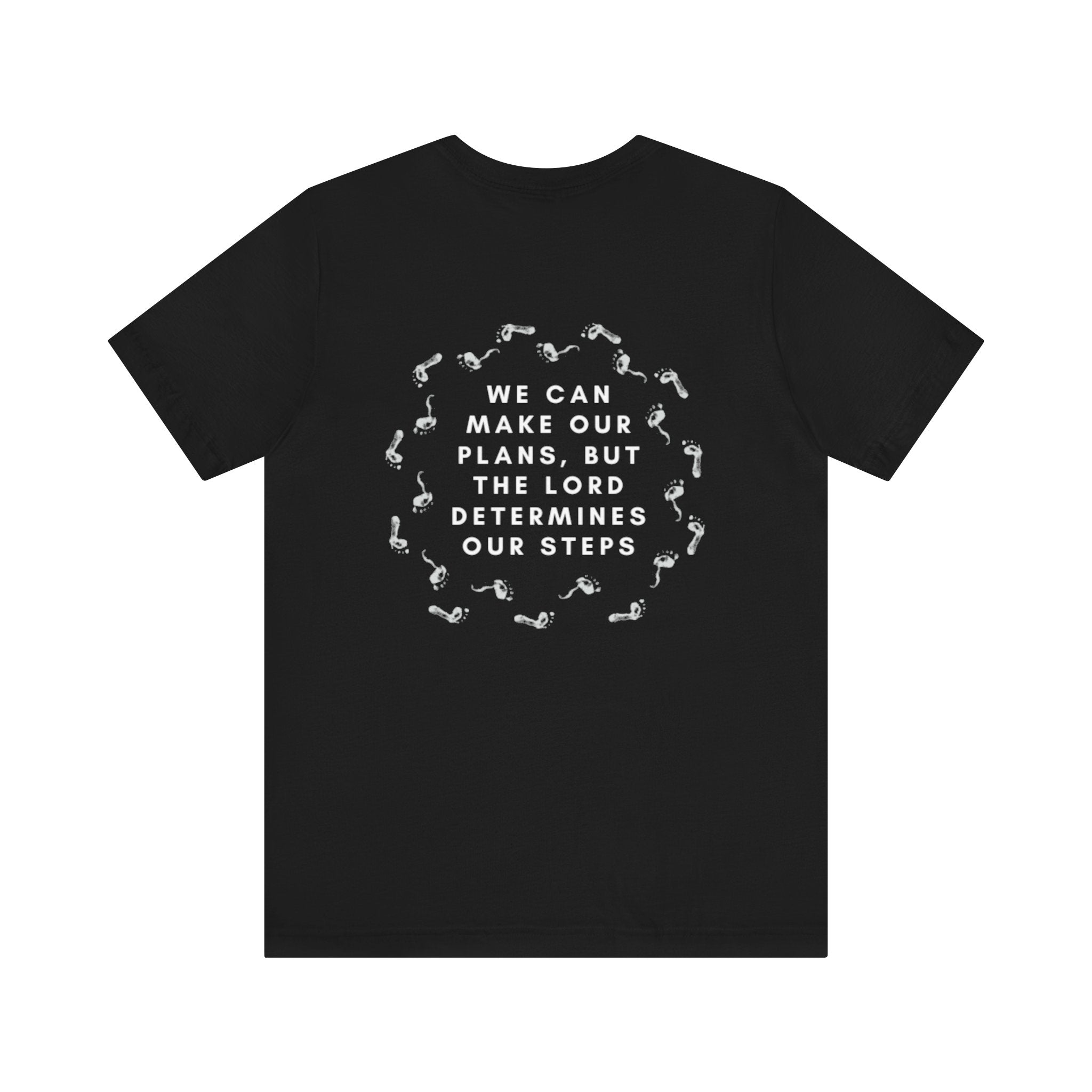 Proverbs 16:9 Tee (White Text)