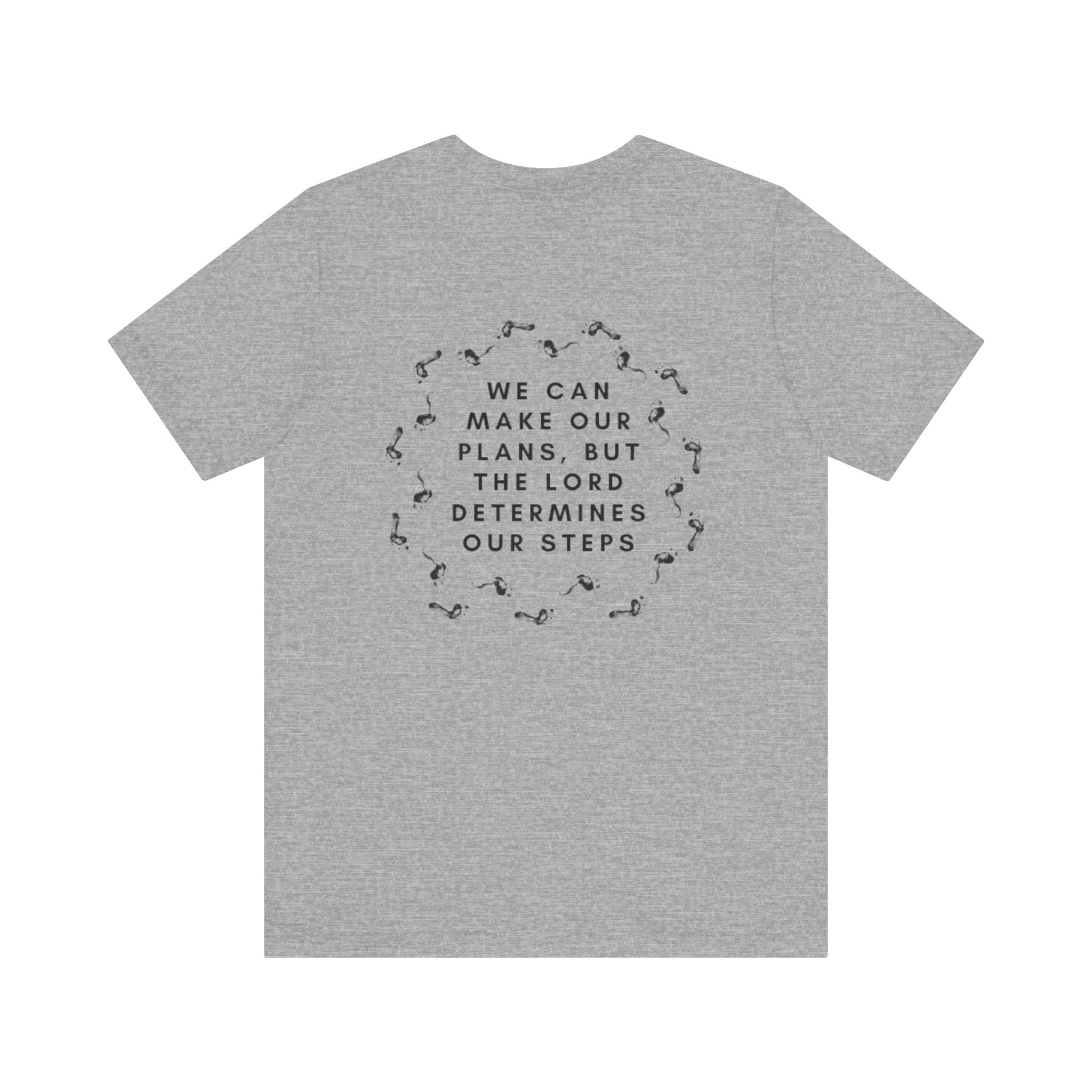 Proverbs 16:9 Tee (Black Text)